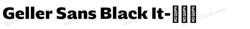 Geller Sans Black It字体转换